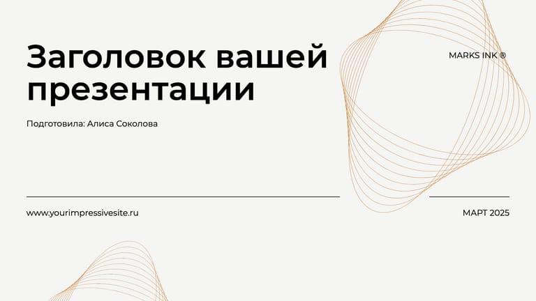 Минималистичная Презентация в Серых и Оранжевых То Färb