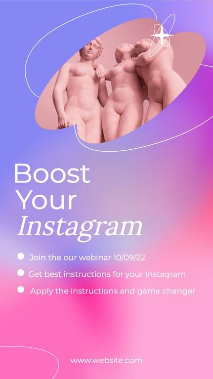 Увеличьте Свой Instagram, Розовые Бизнес-истории